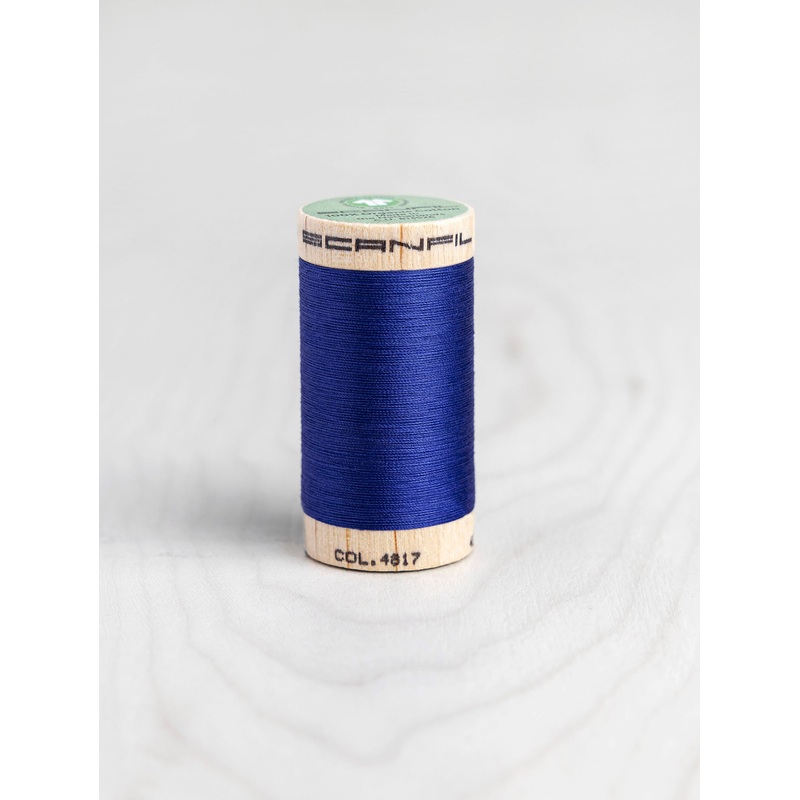 Scanfil Organic Cotton 50wt Thread 500 yards - Nautical Blue 4817