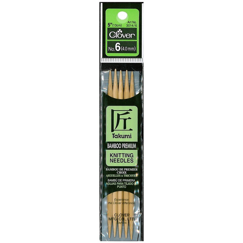 Takumi Bamboo Knitting Needles Double Pointed (5") No. 6