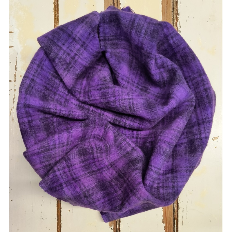 BLUE VIOLET Hand Dyed Plaid Wool (Medium)