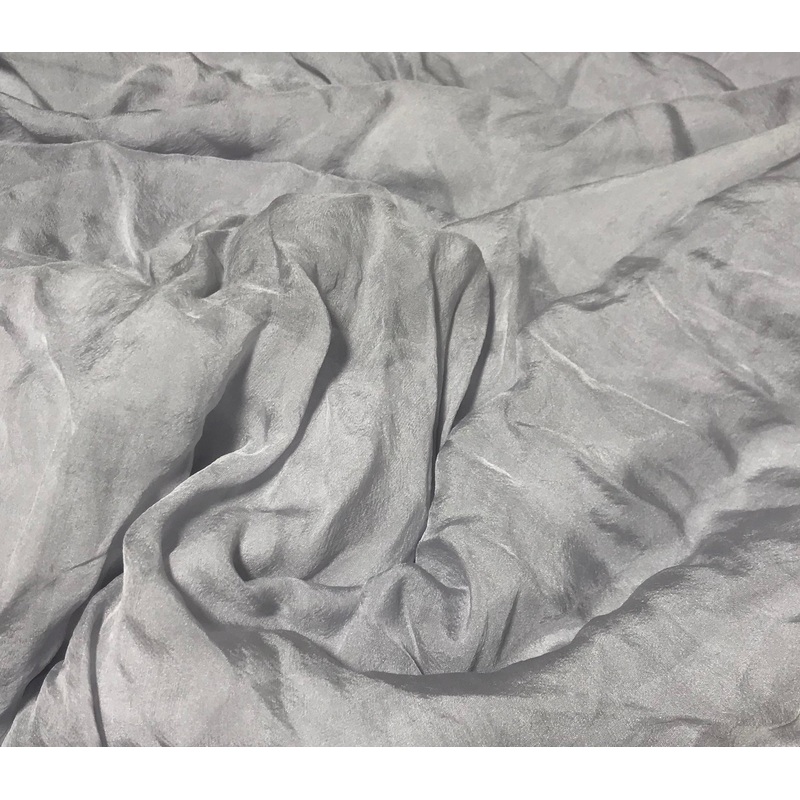 Pearl Gray - Hand Dyed Soft Silk Organza
