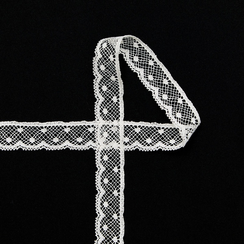 T24M10181 | Dots Galloon Lace 1.5cm Black