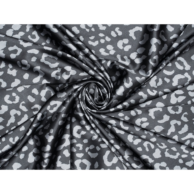 Cheetah print - Faux silk Satin charmeuse fabric by the yard -