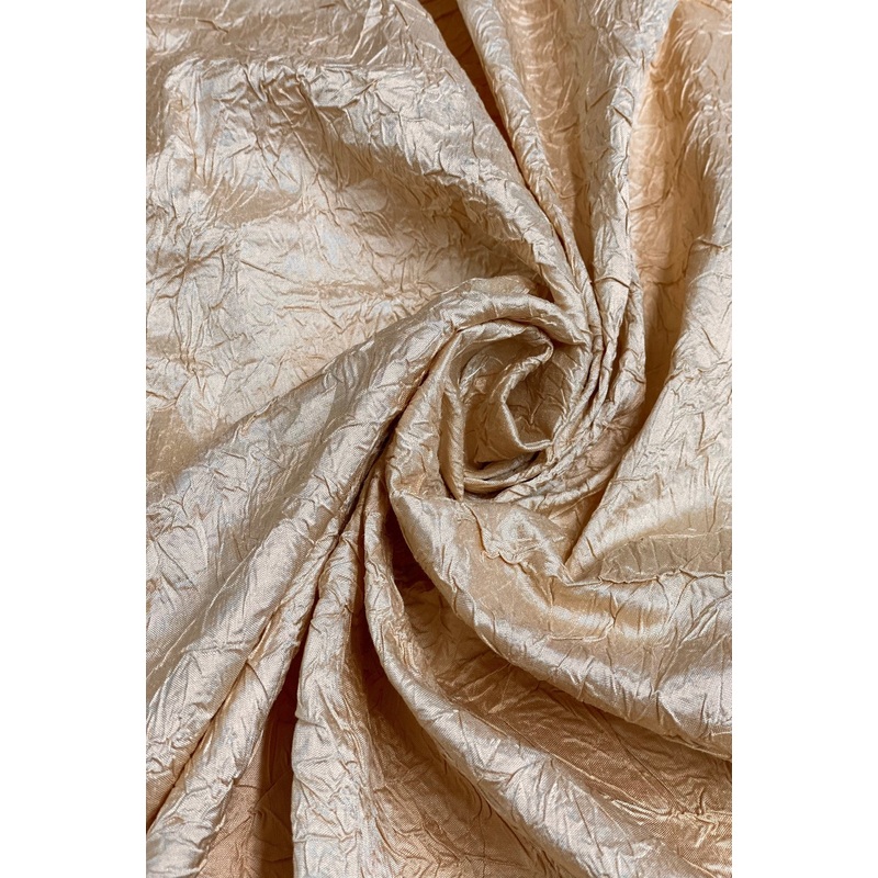 Cream Marble Crushed Silk Dupion Fabric