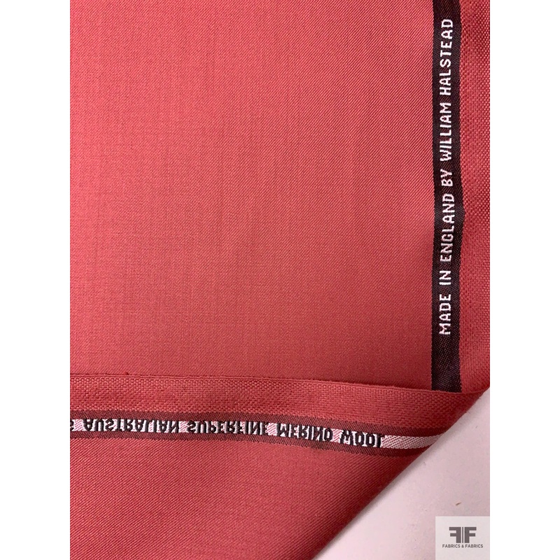Made in England Super 130s Australian Super Fine Merino Wool Suiting - Rouge