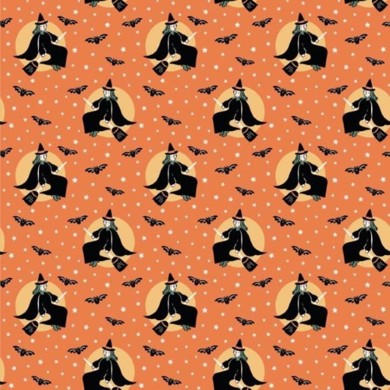 Sweet Tooth - Little Witch - Orange 44" / 45" Fabric Per Yard