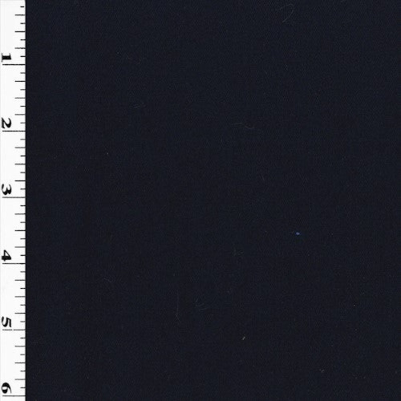 2 1/4 YD PC-Dark Navy Blue Wool Blend Solid Woven Suiting Fabric