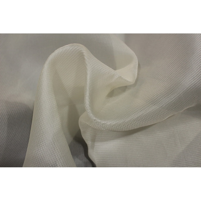 100% silk Premium quality 21 momme -off White Imported silk organza waffle plaids 54 inch wide off-white