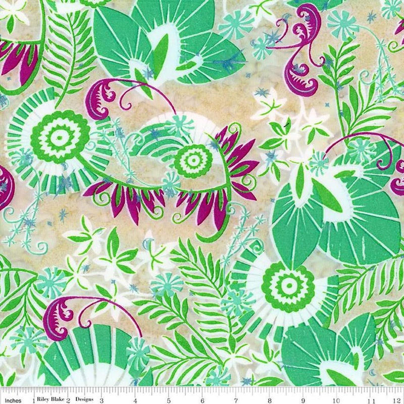 SALE Batiks Expressions Bedazzled! Hand-Dyes BT23140 Spearmint Sprinkles - Riley Blake Designs - Hand-Dyed Print - Quilting Cotton Fabric