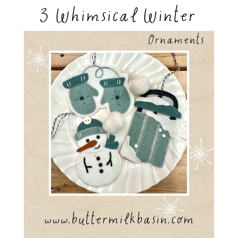 3 Whimsical Winter Ornaments