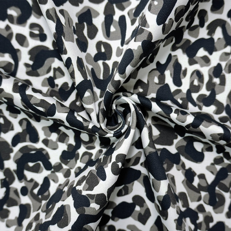 Black-Multi 11.5 oz. Abstract Printed Cotton Blend Denim Fabric