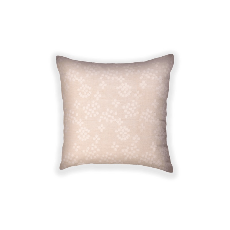 Cream Banarasi Cutwork Brocade Cotton Silk Cushion Cover 16"