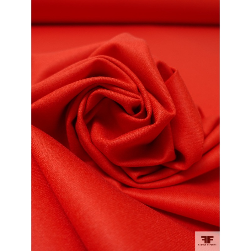 Italian Jason Wu Stretch Felted Wool Suiting - Red