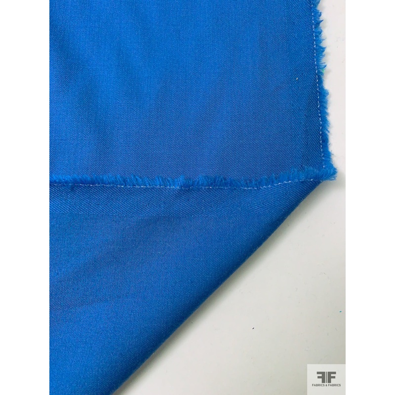Made in Japan Solid Wool Gabardine Suiting - Blue
