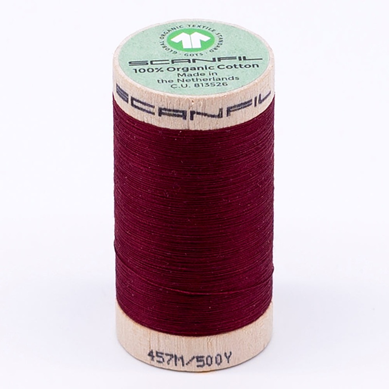 SCANFIL 50wt Organic Pima Cotton Thread 500 yds - 4870 Rhubarb