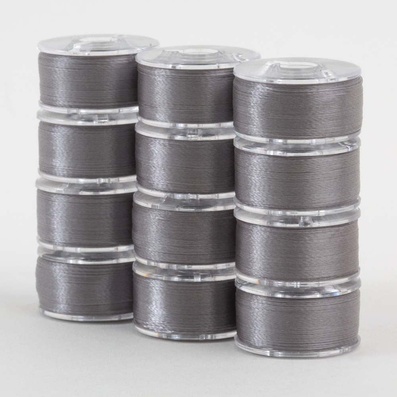 SuperBobs Polyester Bobbin 12pk Class 15 Gray