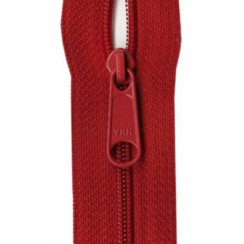 Ziplon Closed Bottom Zipper14" - Red - 04-14519