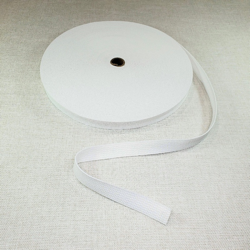 1" wide WHITE Cotton Belting | 3 Yard Cut