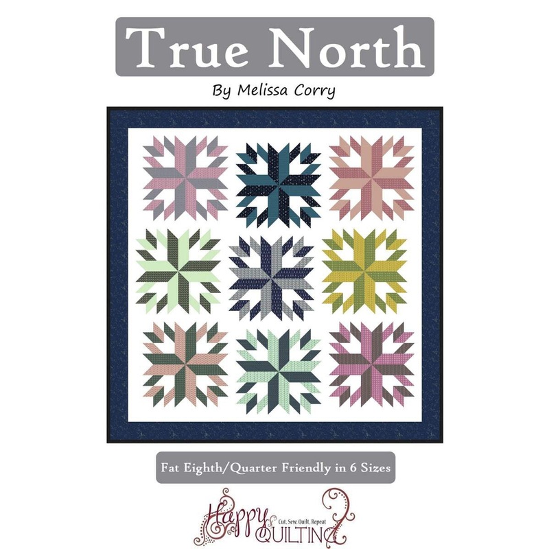 SALE True North Quilt PATTERN P125 - Melissa Corry - Riley Blake - INSTRUCTIONS Only - Piecing Fat Eighth/Quarter Friendly - 6 Sizes