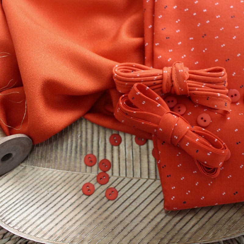 Tangerine | Viscose Crepe Fabric