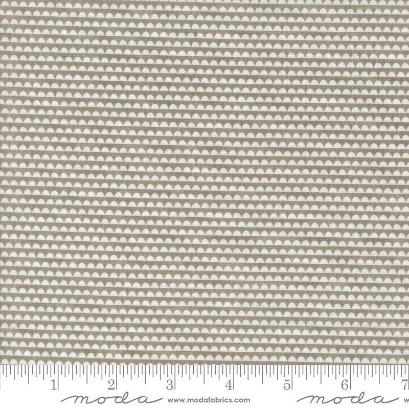 SALE Rosemary Cottage Stripes 55316 Cedar - Moda Fabrics - Scallop Stripe Lines - Quilting Cotton Fabric