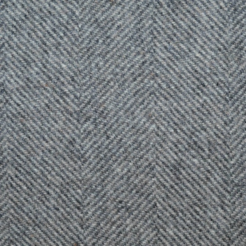 Vintage Grey and Ecru Herringbone All Wool Tweed Coating