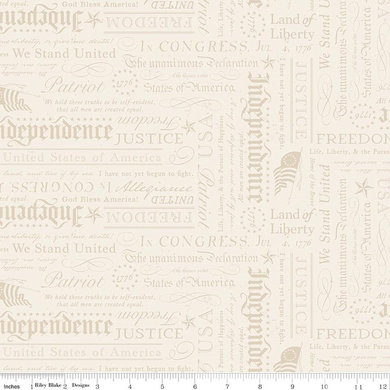 Riley Blake Independence Declaration - Cream
