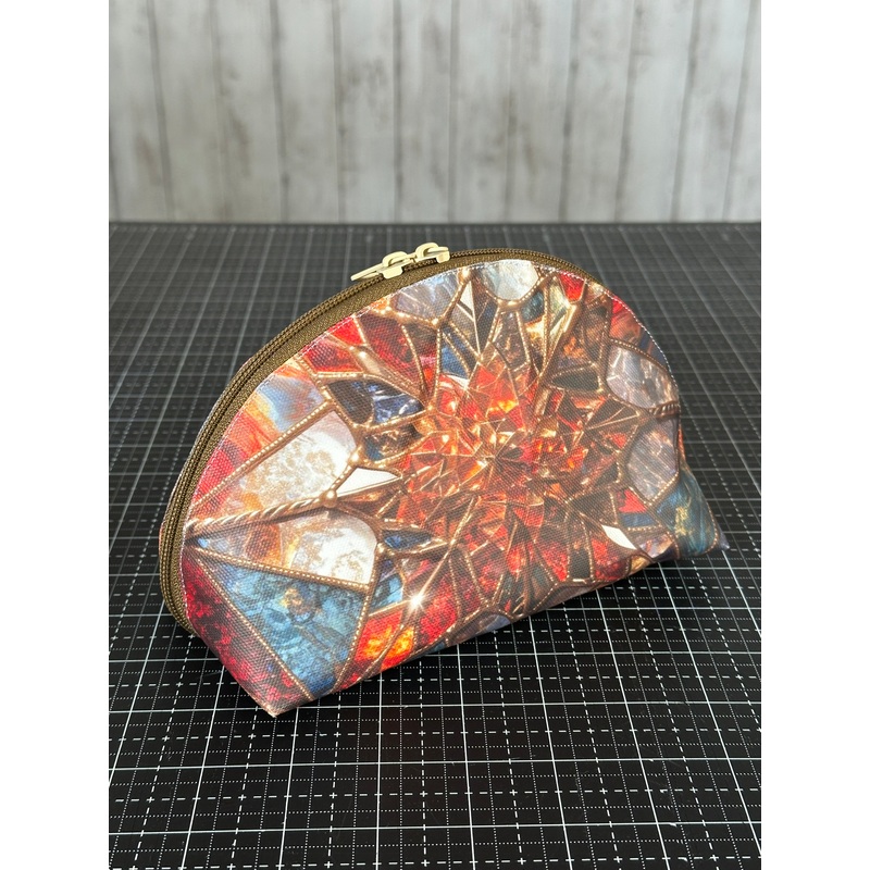 Taco Pouch Bag #49 - 3D Kaleidoscopic Stained Glass Mandala