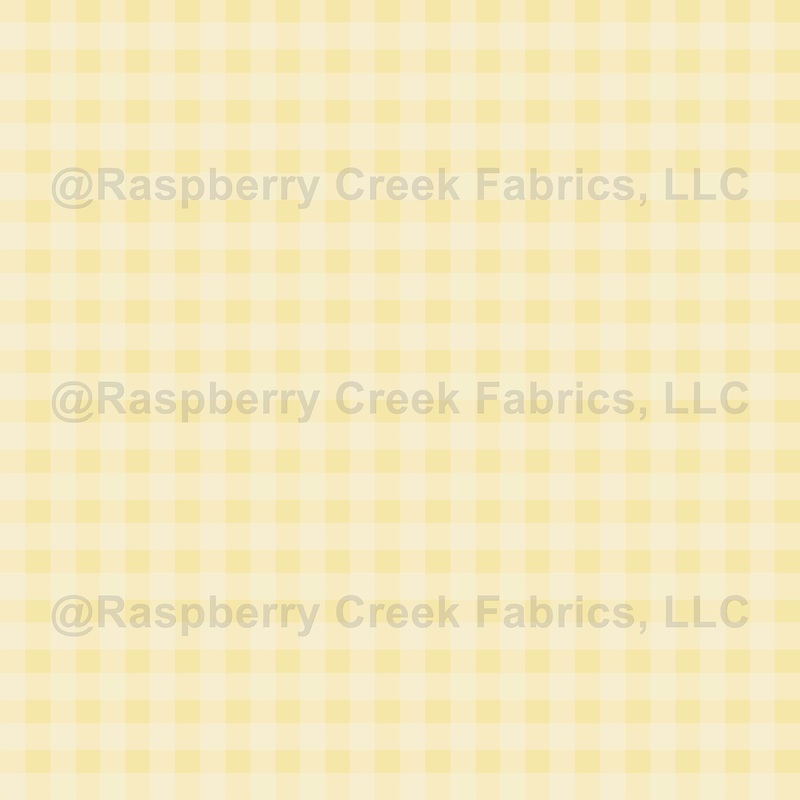 Yellow Gingham Lavender Willow Design