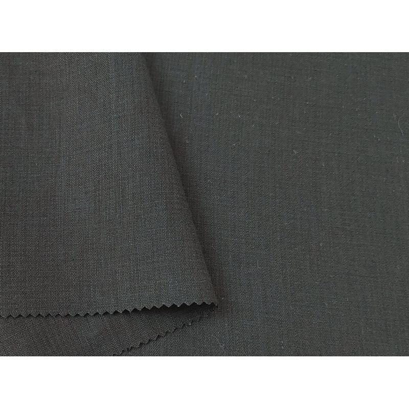 Black Double Face Fabric - 95% Linen 5% Cotton, Medium to Heavy Weight 898 Black