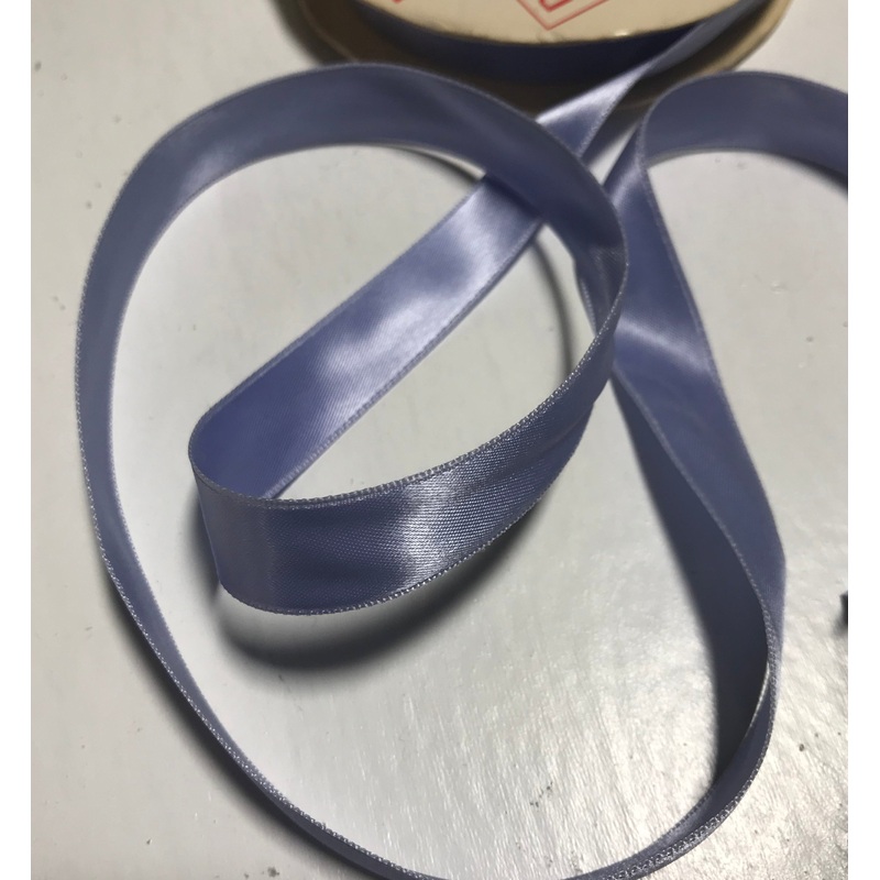 Periwinkle 5/8" Vintage Grayblock Double Faced Satin Ribbon
