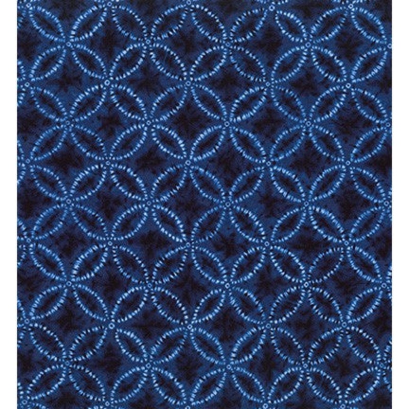 Sevenberry Shibori Blues Quilt Fabric - Orange Peels in Dark Blue - 850257 D2-1 - Imported from Japan