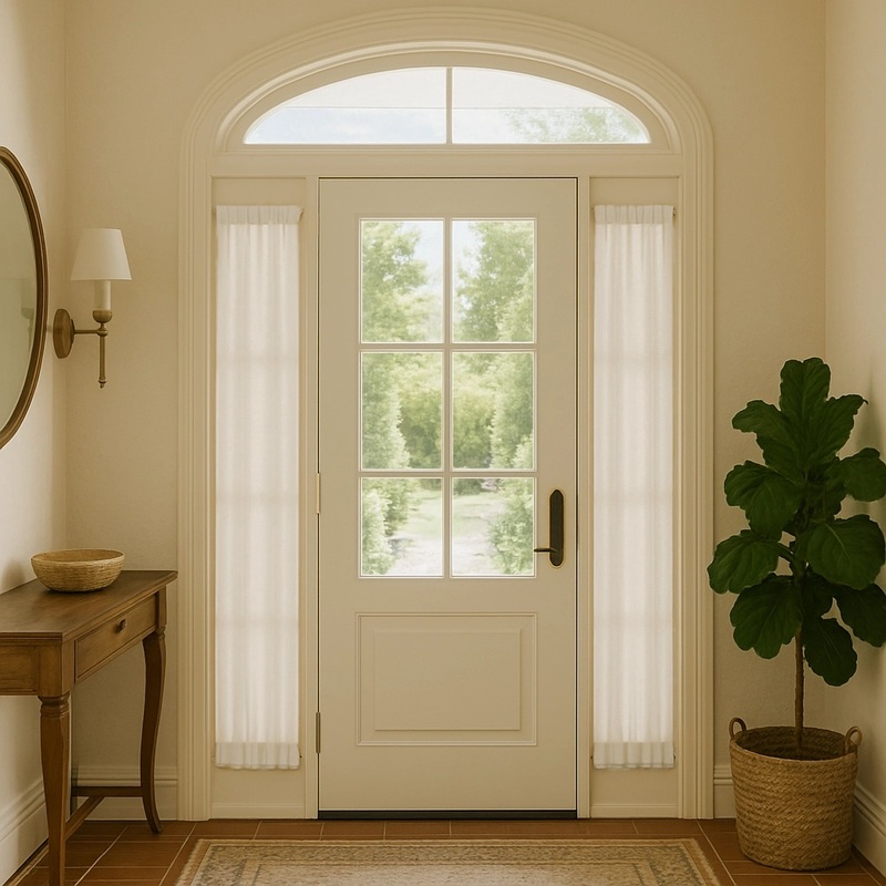 Sidelight Linen Curtains for Front Doors - Custom Colors & Sizes - Unlined, Blackout or Thermal Lining