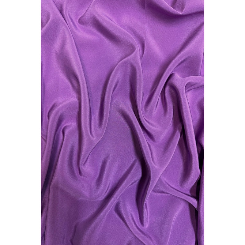 Bright Violet Silk Crepe de Chine Fabric