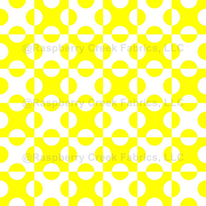 Pattern Of Circles, Pattern Of Squares, Dotted Pattern, Yellow and White