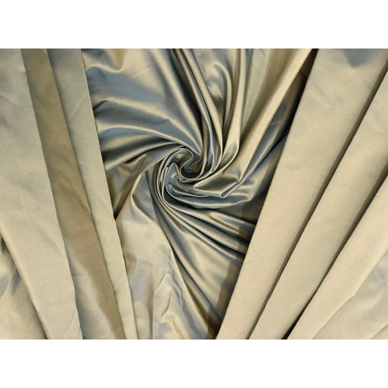 Silk Dupioni fabric bottle green x cream color 54" wide DUP439
