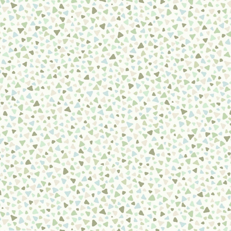 Stof Fabrics Patchwork Triangles Quilting Fabric in Pastel Green