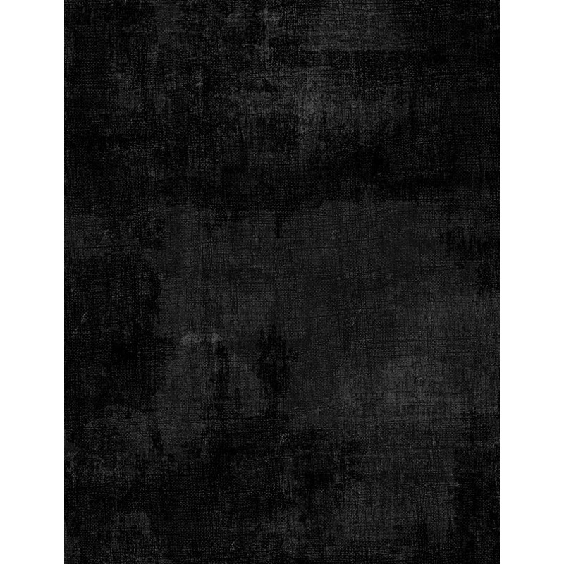 44" - Wilmington Prints - "Dry Brush" - "Jet Black" - 100% Cotton