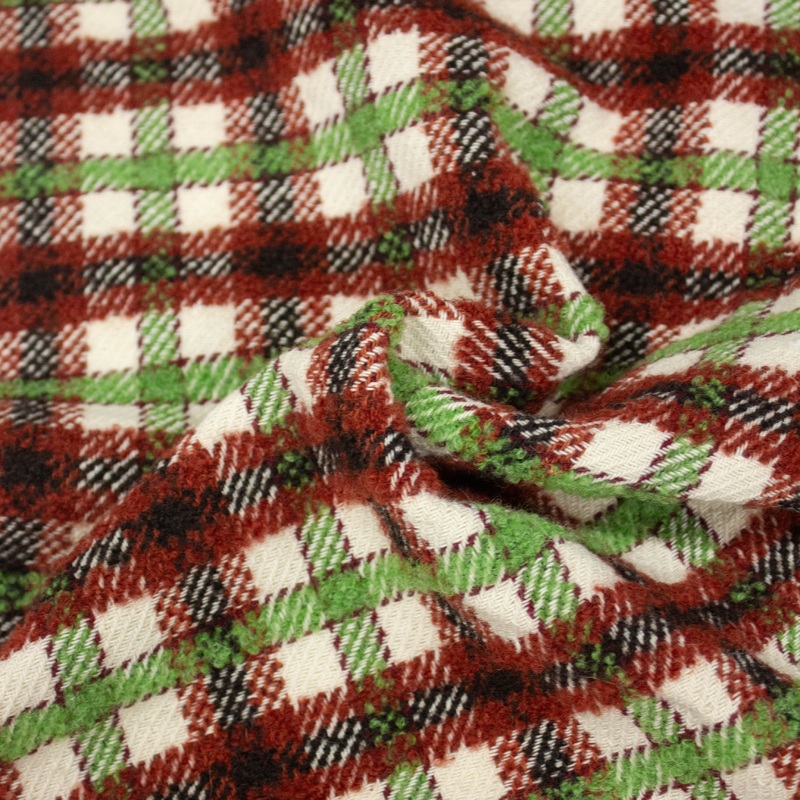 Iryni Multicolour Check Wool Blend Fabric SHOWROOM SAMPLE 34CM X 60CM