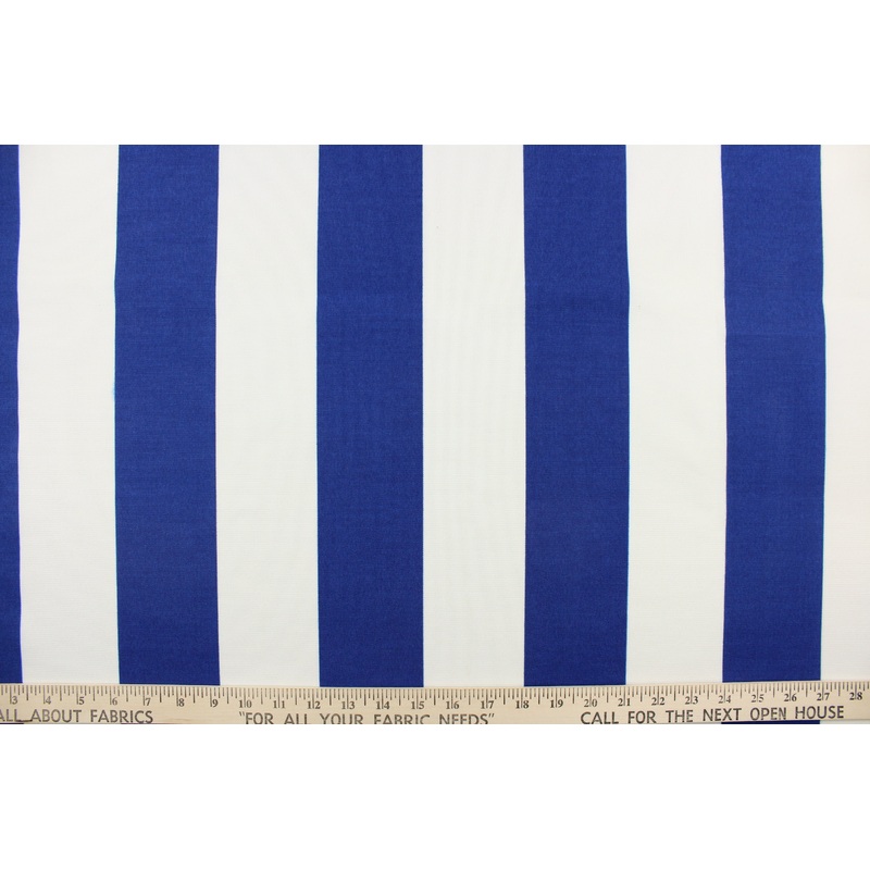 Richloom Solarium Cabana Stripe in Cobalt