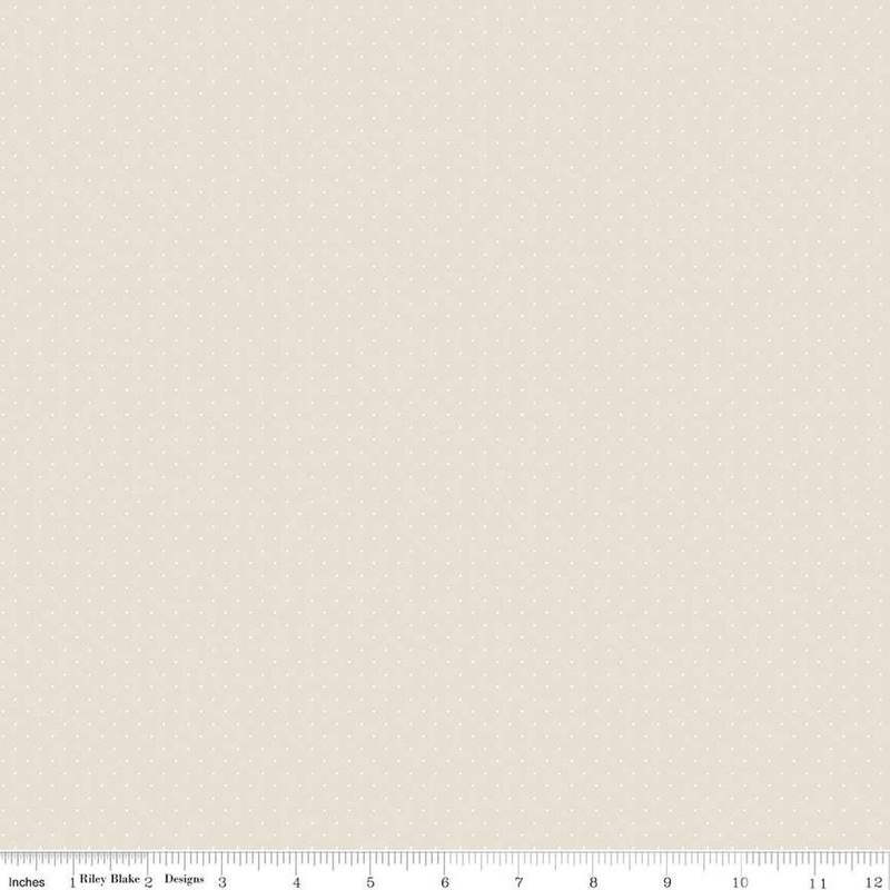 SALE American Jane Pindots Paste Cream Mini Polka Dot Fabric - Riley Blake Quilting Cotton Fabric