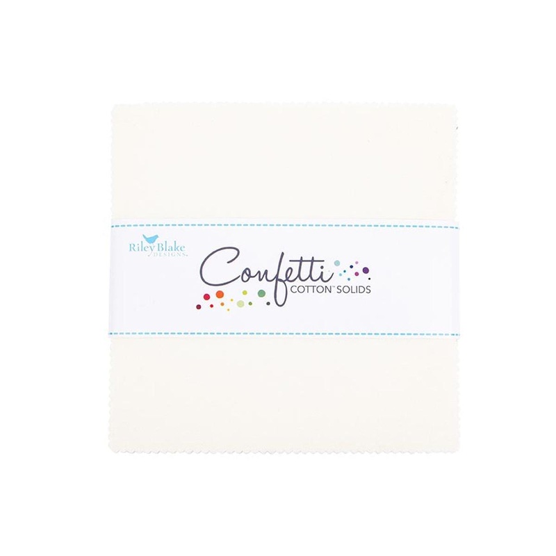 SALE Confetti Cottons Le Creme Charm Pack 5" Stacker Bundle - Riley Blake Designs - 42-Piece Precut - Quilting Cotton Fabric