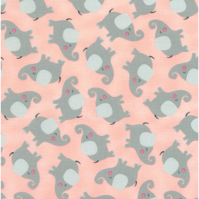 Baby Elephants in Peach