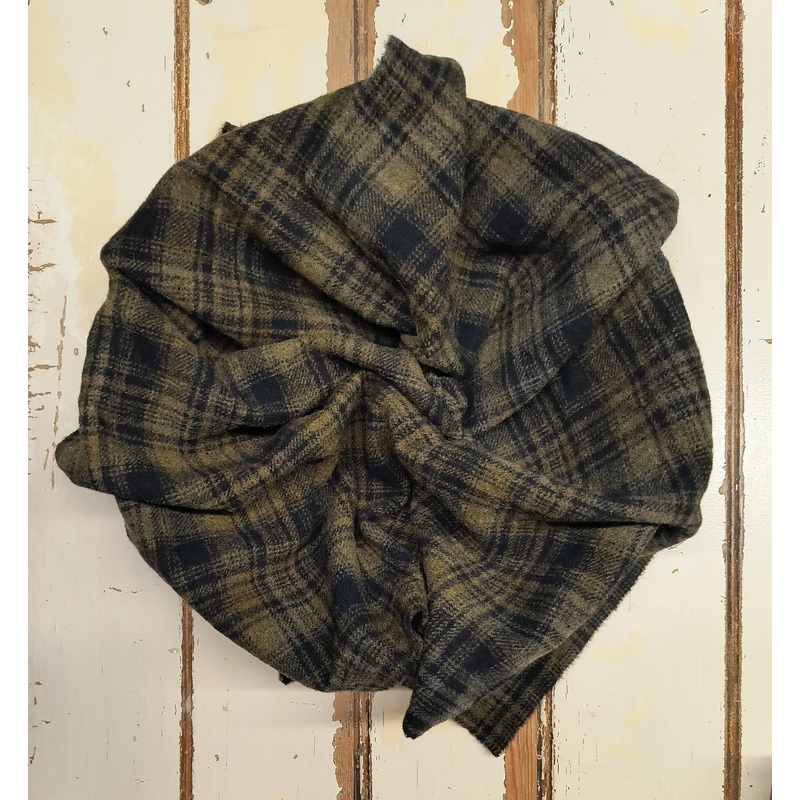 MUSTARD Hand Dyed Plaid Wool (Dark)