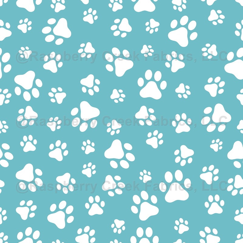 Pattern Of Paws, White Paws, Dog Paws, Blue