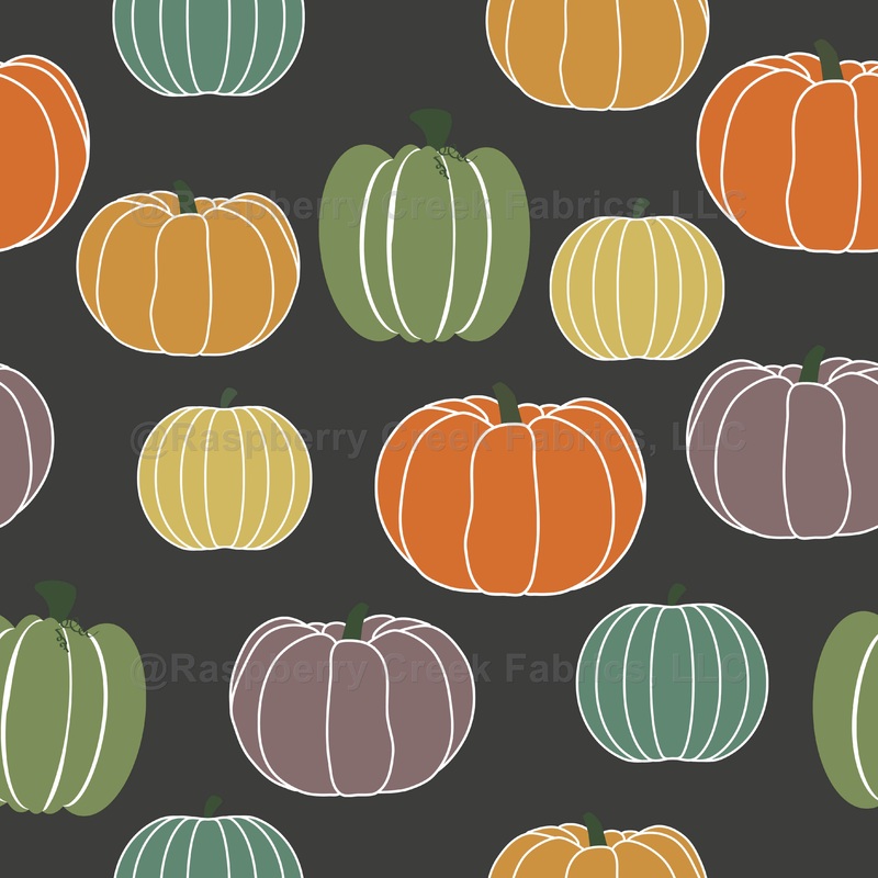 Pattern Of Pumpkins, Colorful Pumpkins, Autumn, Fall