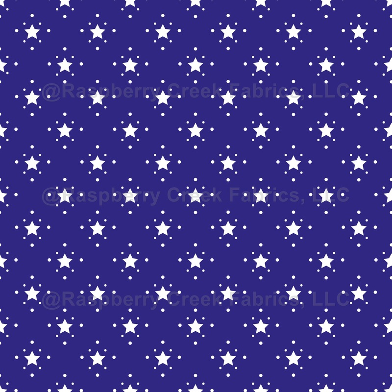 Pattern Of Stars, White Stars And Dots, Dotted, Blue Background