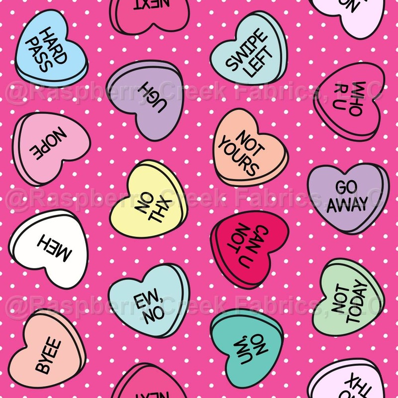 Sassy Anti Valentine Conversation Hearts Hot Pink