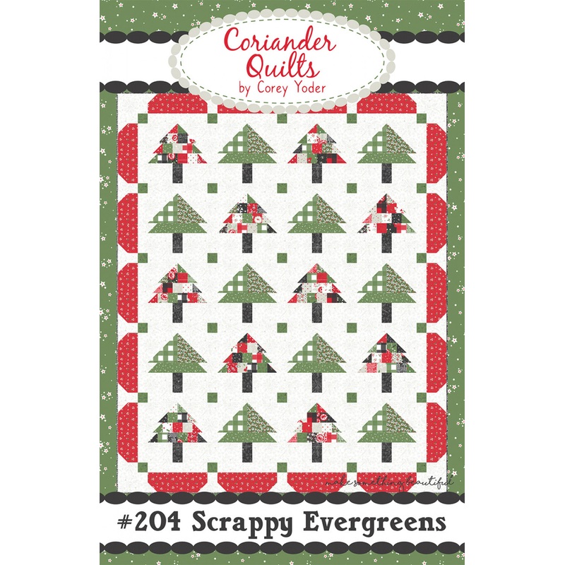 Scrappy Evergreens Quilt Pattern by Coriander Quilts - Special Order