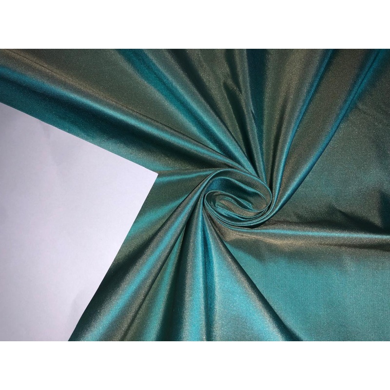 Silk TAFETTA fabric BLUE X GOLD 54"wide TAF343