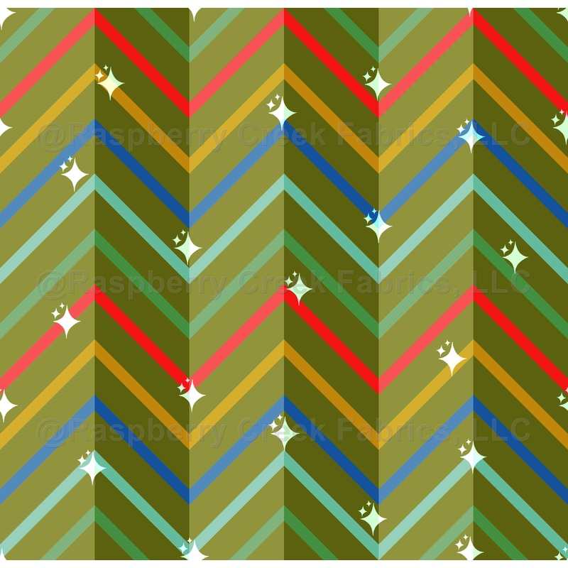 Retro spark christmas chevron